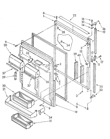 Refrigerator door