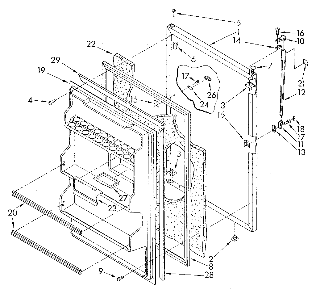 Refrigerator door