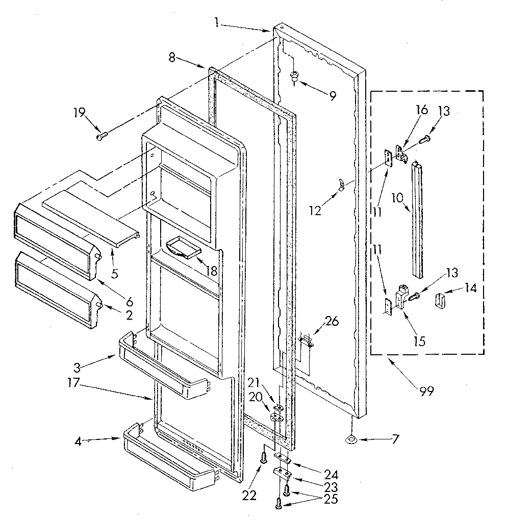 Refrigerator door