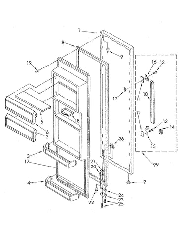 Refrigerator door