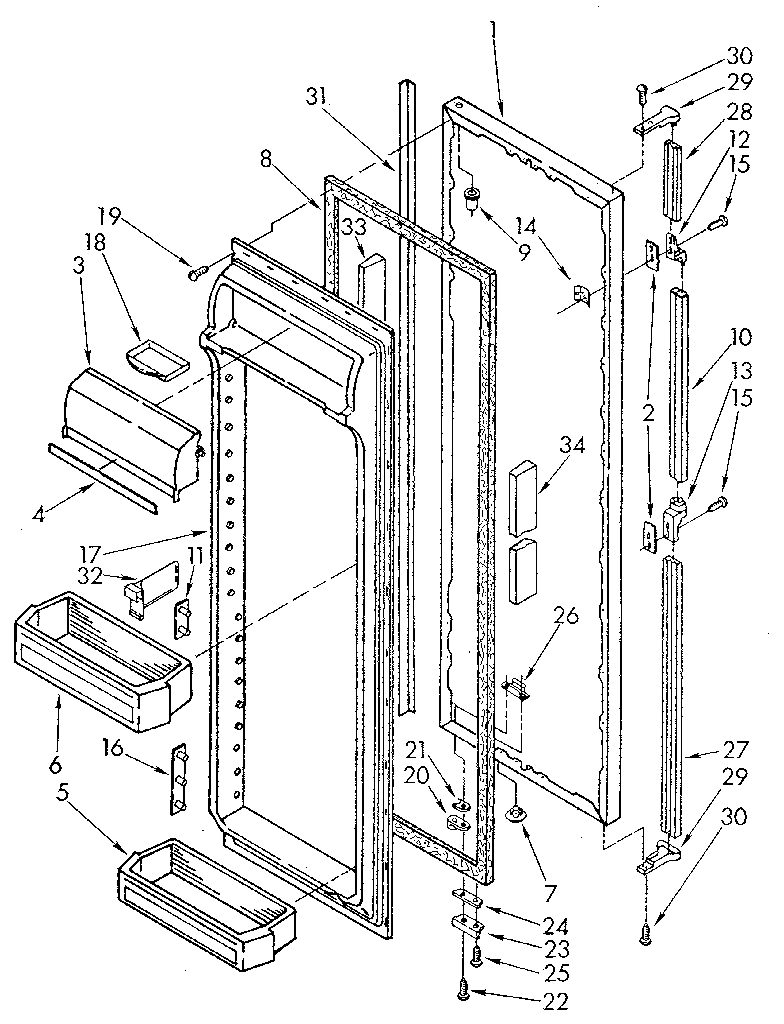 Refrigerator door