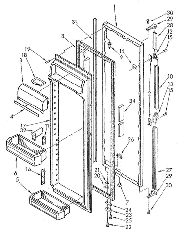 Refrigerator door