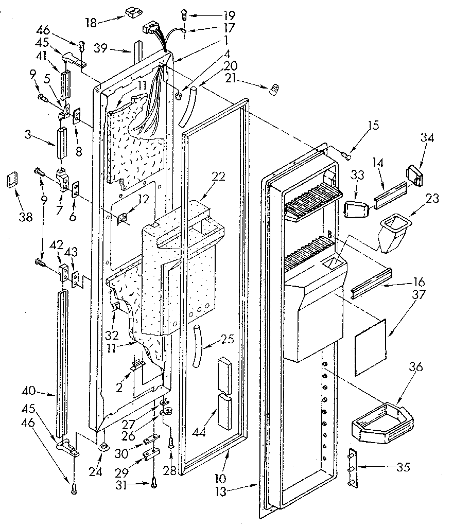 Freezer door