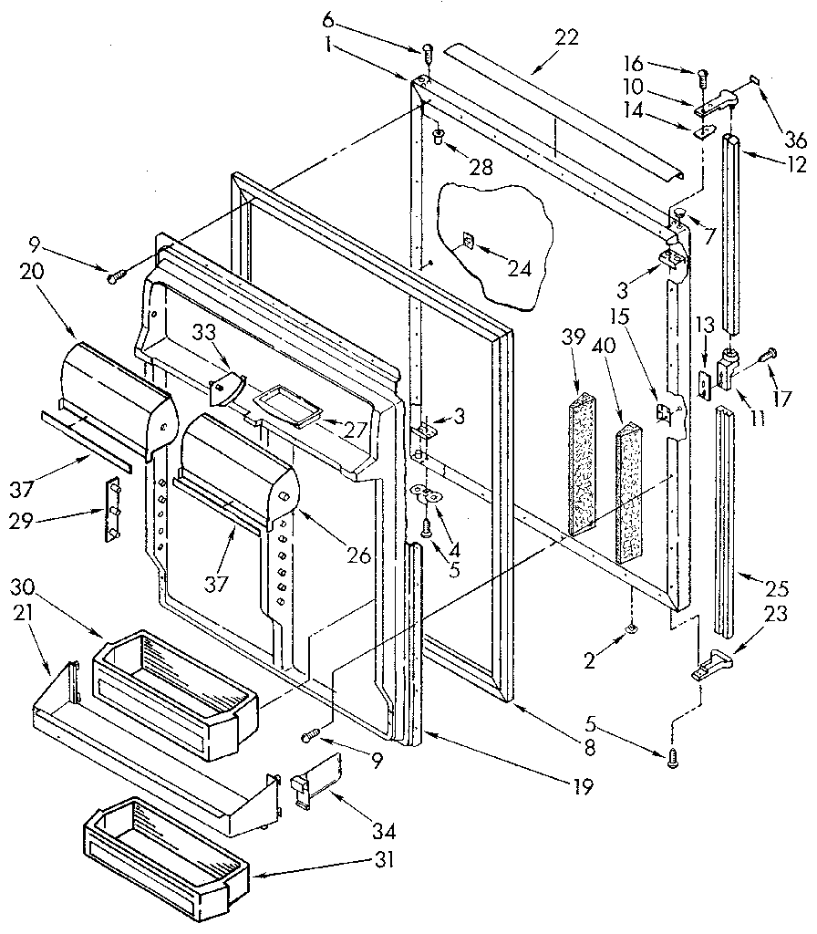 Refrigerator door