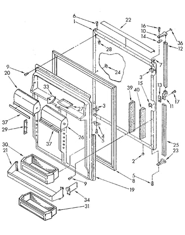 Refrigerator door