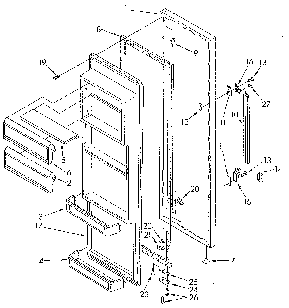 Refrigerator door