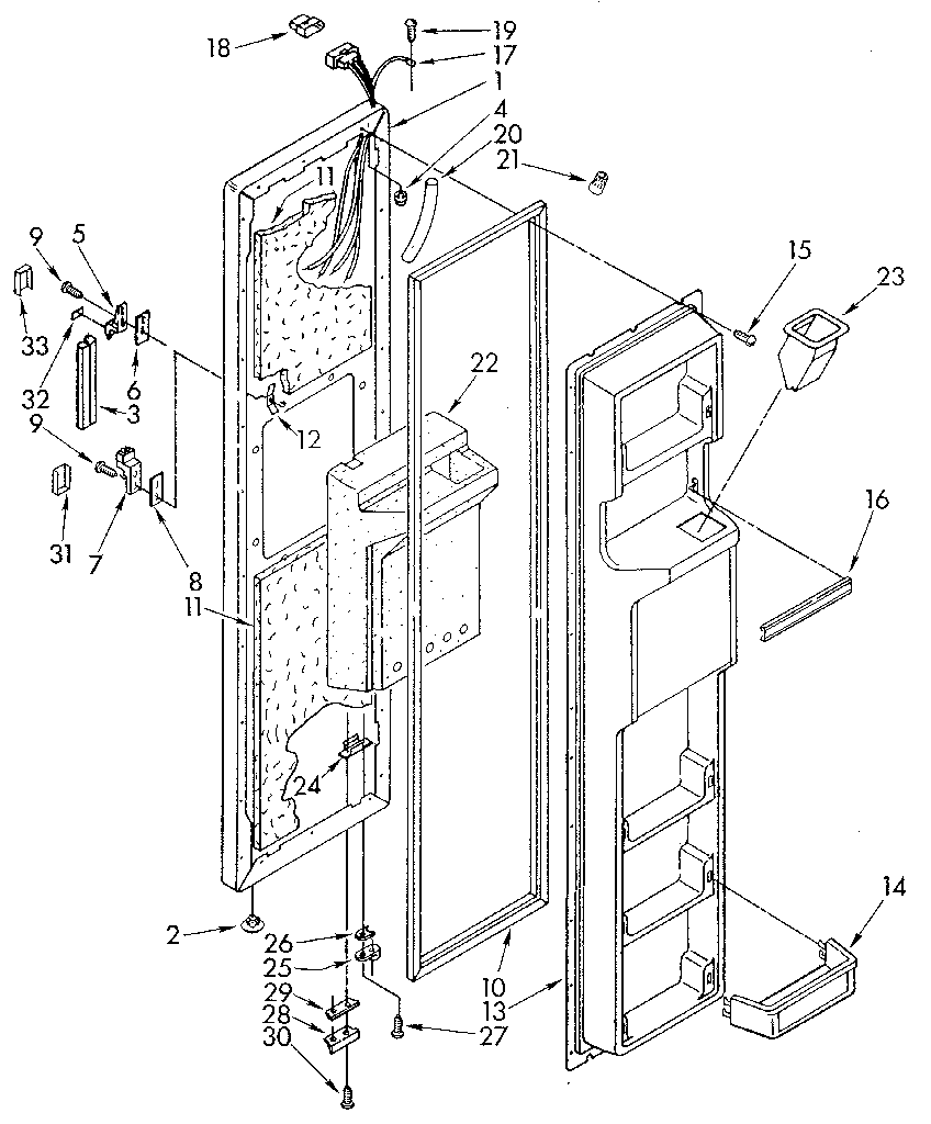 Freezer door