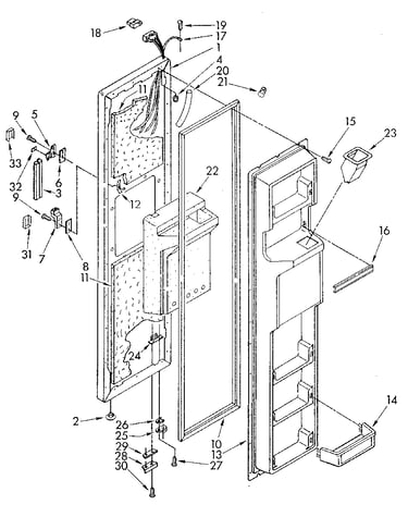 Freezer door