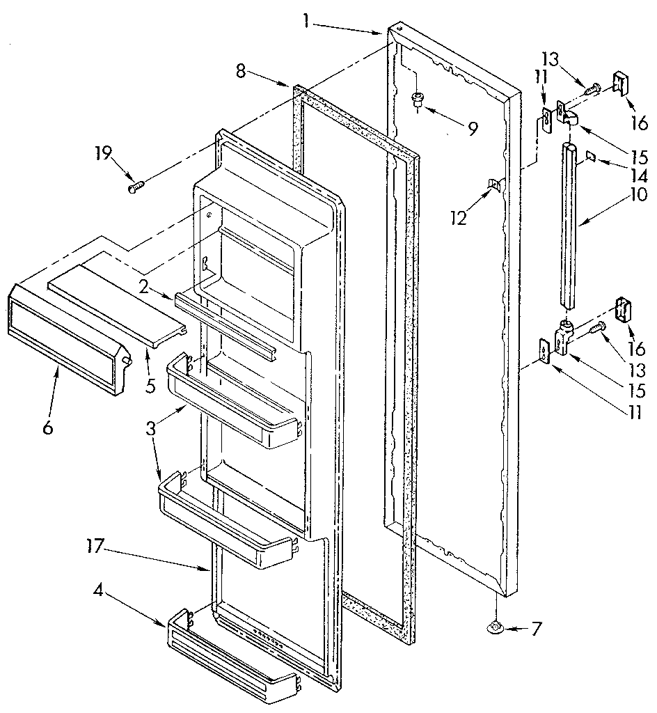 Refrigerator door