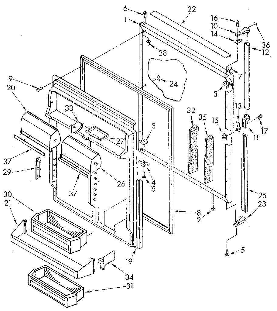 Refrigerator door