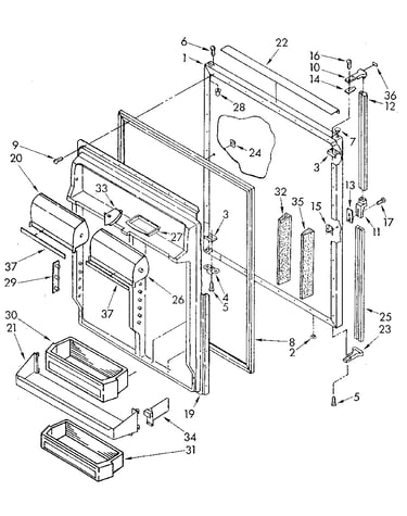 Refrigerator door