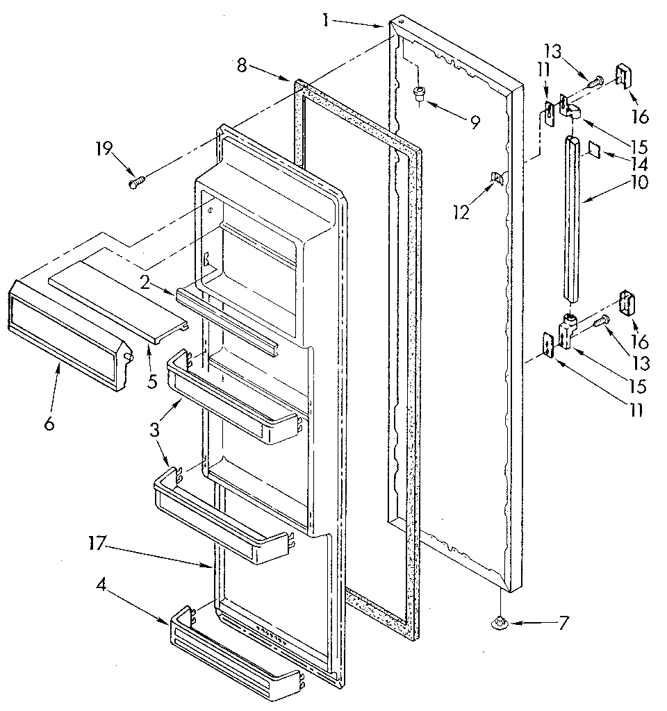 Refrigerator door