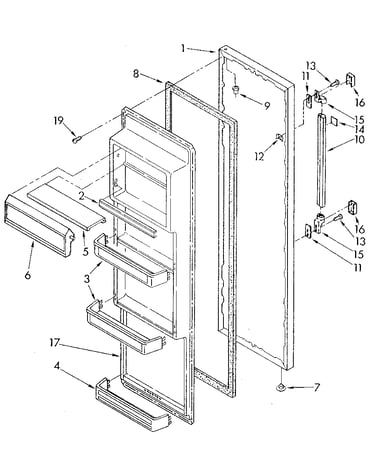 Refrigerator door