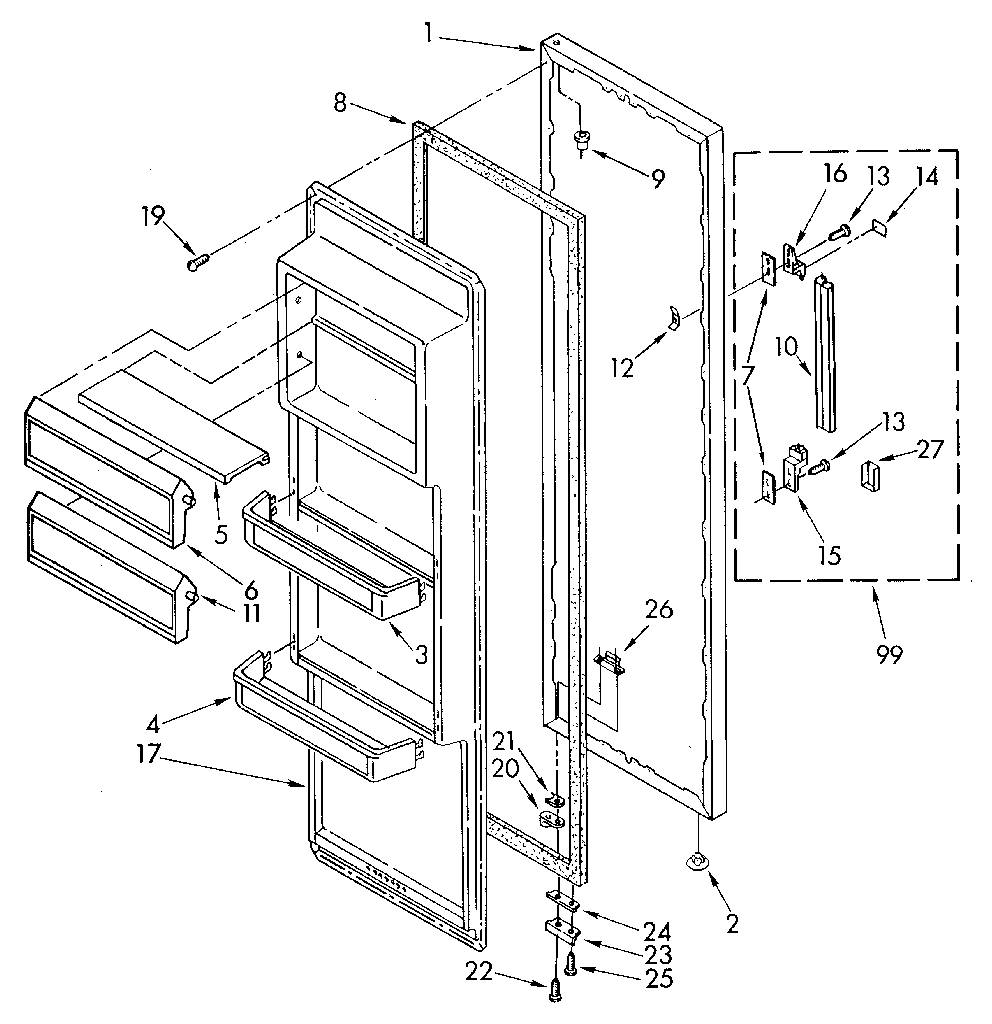 Refrigerator door