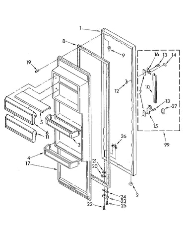 Refrigerator door