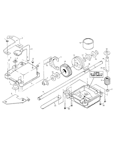Gear case assembly part number 88387