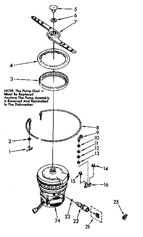 Heater, pump and lower sprayarm