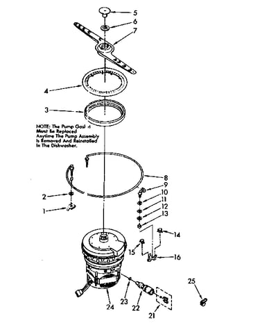 Heater, pump and lower sprayarm