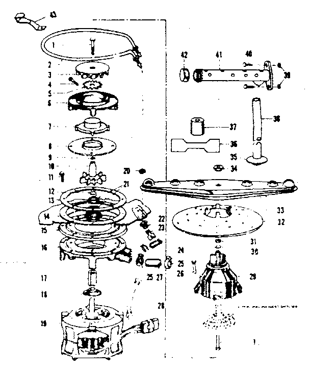 MOTOR, HEATER, AND SPRAY ARM