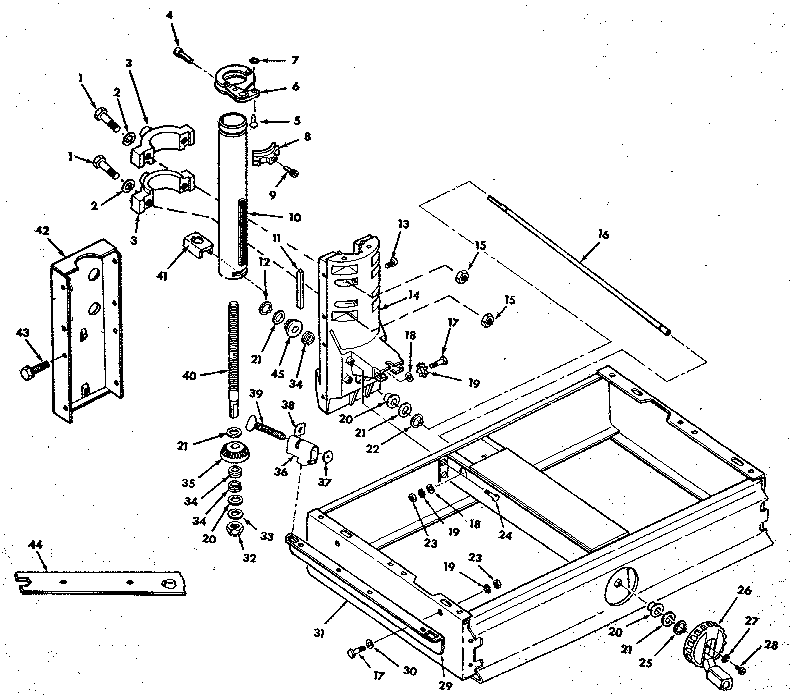 Figure 2 - base and column assembly