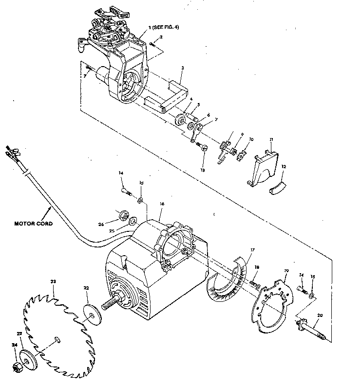 Figure 3 - yoke and motor assembly