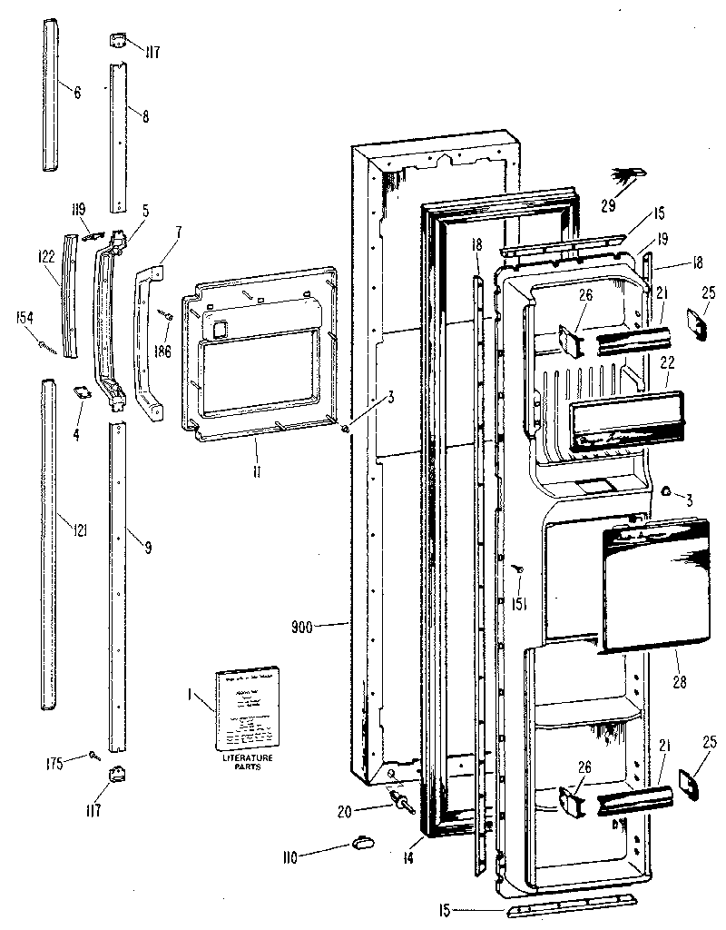 Freezer door