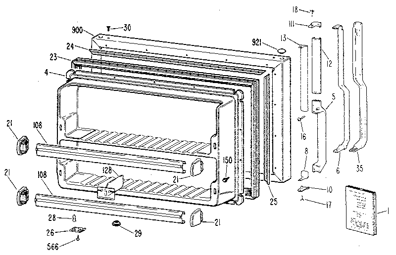 Freezer door