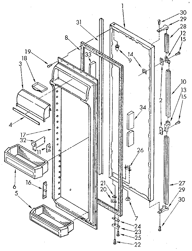 Refrigerator door