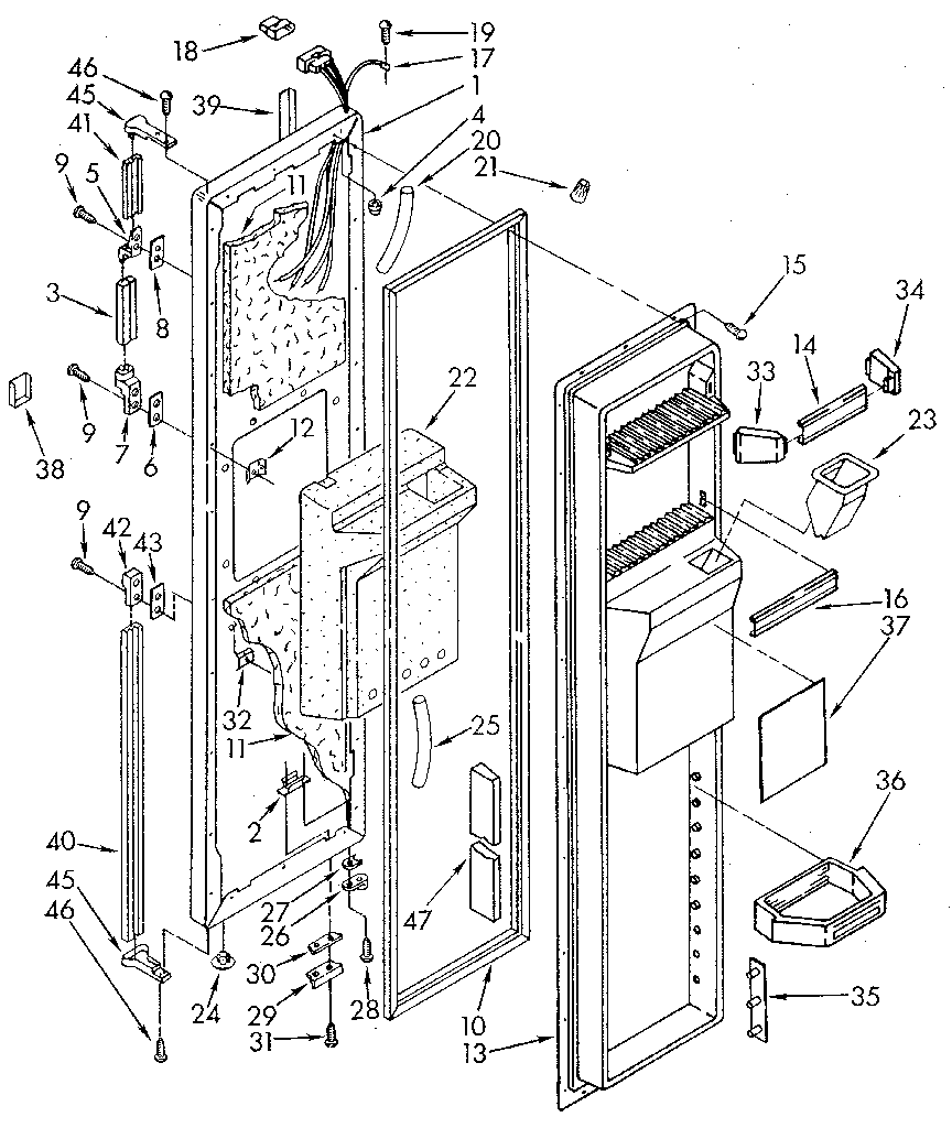 Freezer door