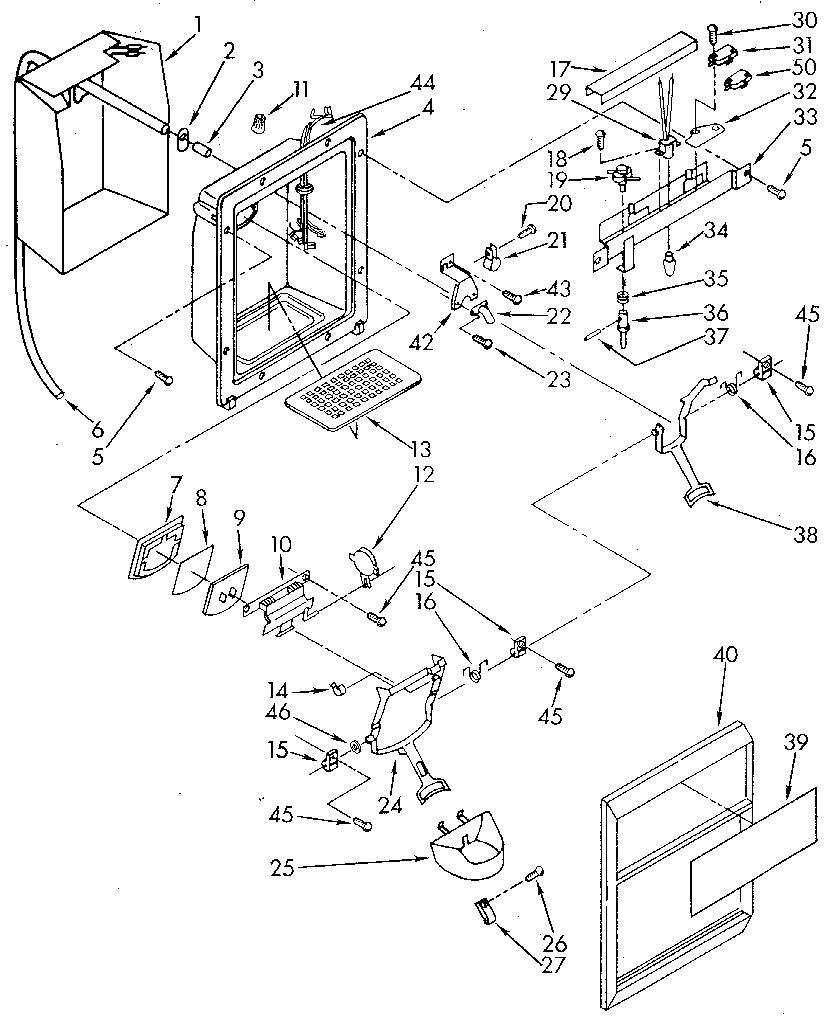 Dispenser front