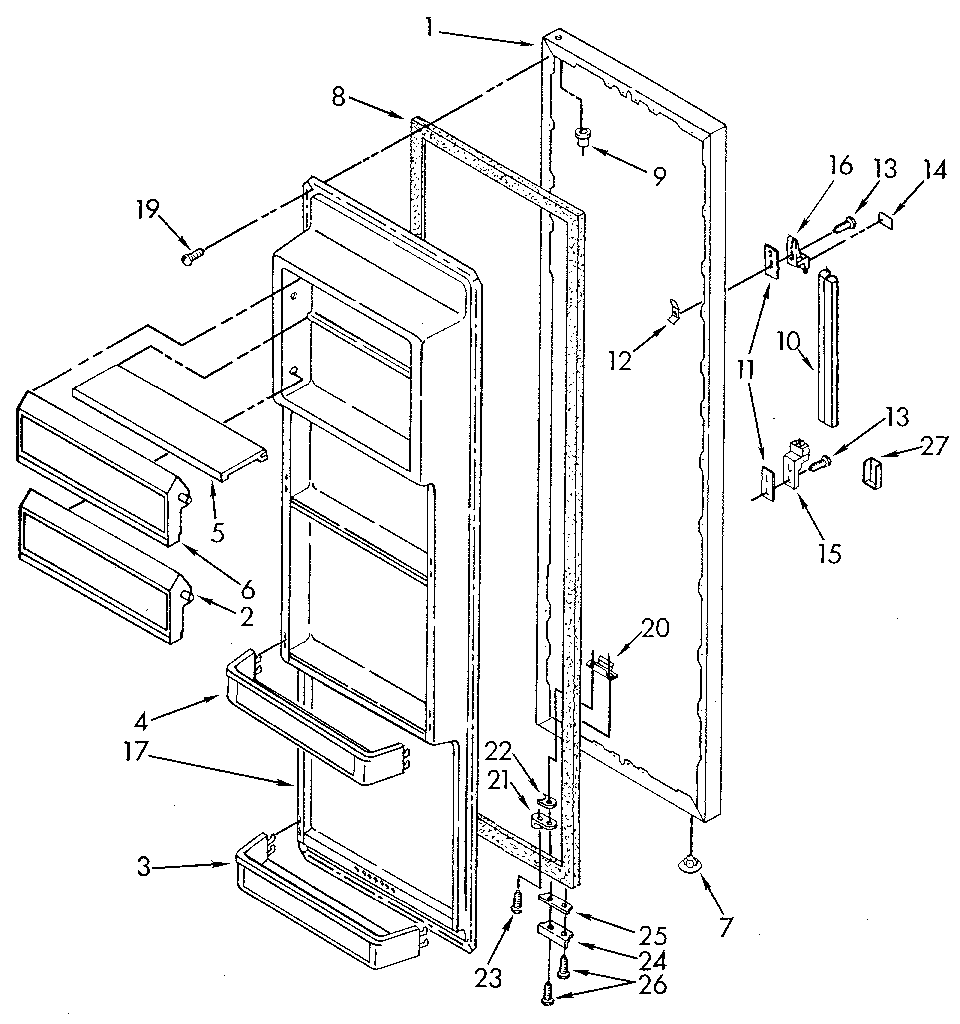 Refrigerator door
