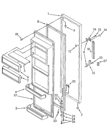 Refrigerator door