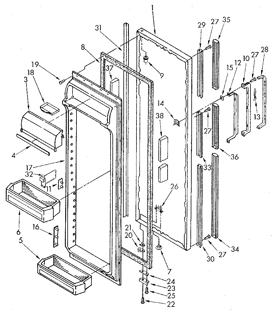 Refrigerator door