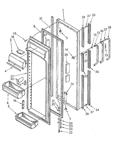 Refrigerator door
