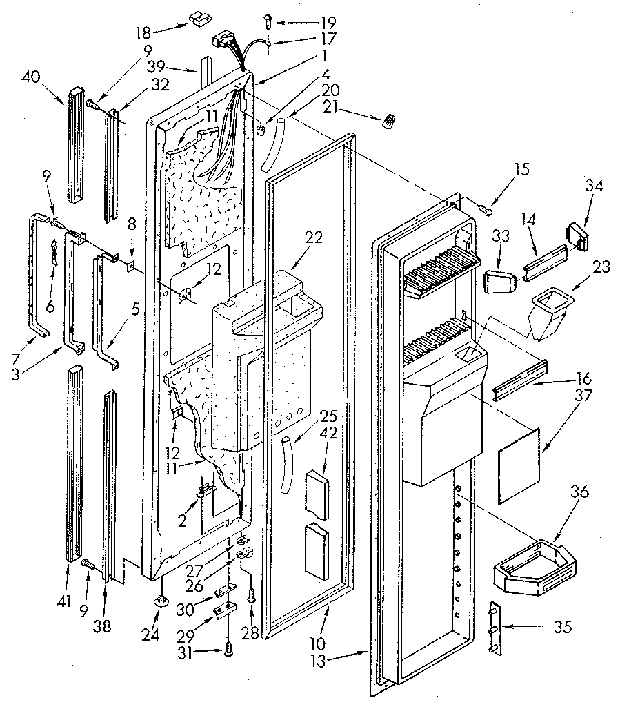 Freezer door