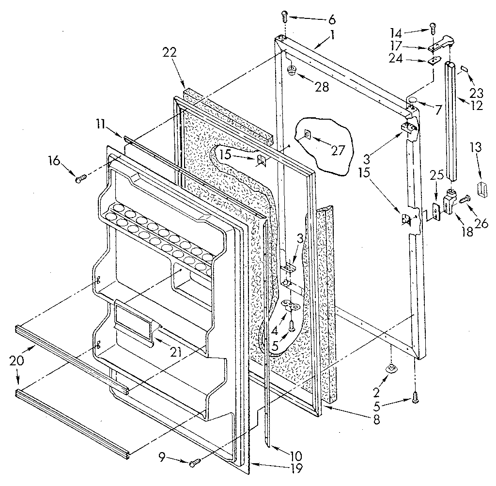 Refrigerator door