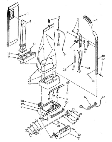 Handle and bag housing