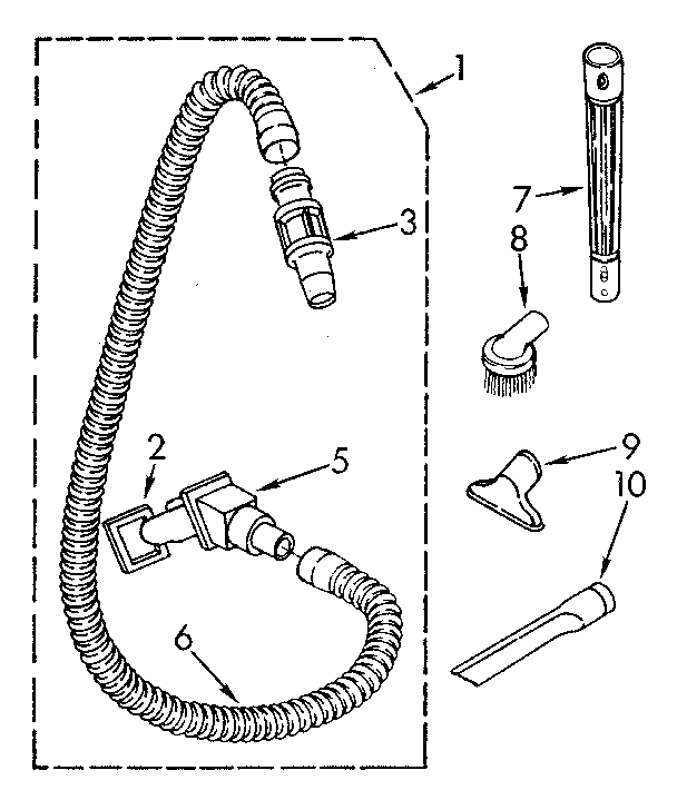 Hose and attachment
