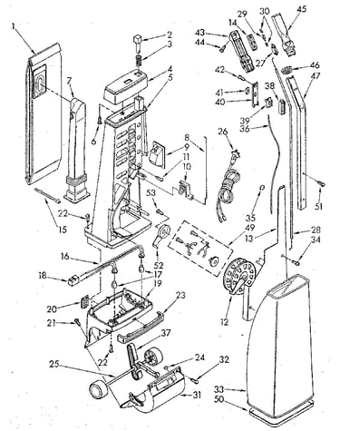Handle and bag housing
