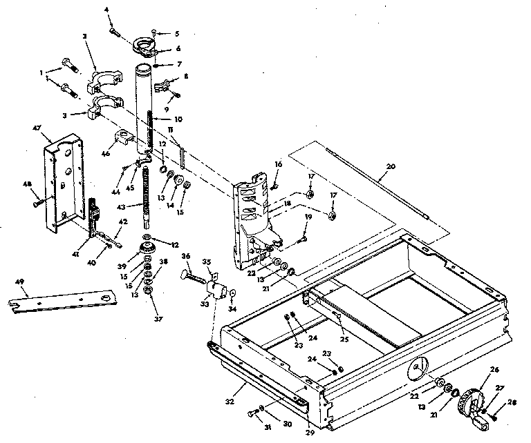 Figure 2-base and column assembly