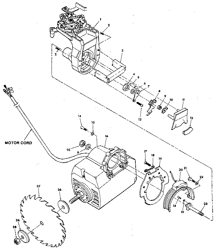 FIGURE 3-YOKE AND MOTOR ASSEMBLY