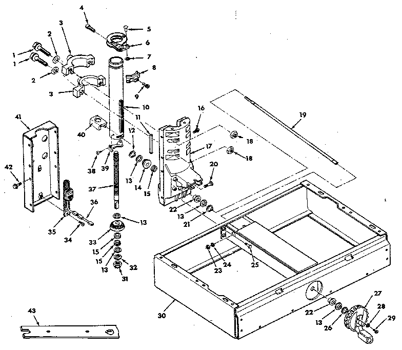 Figure 2 - base and column assembly