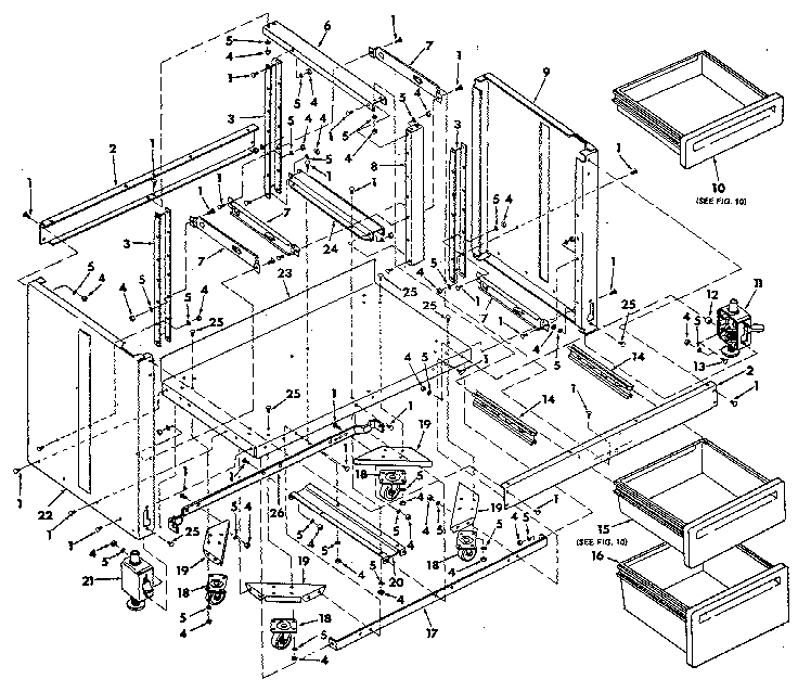 Figure 8 - cabinet assembly for model 113.197610