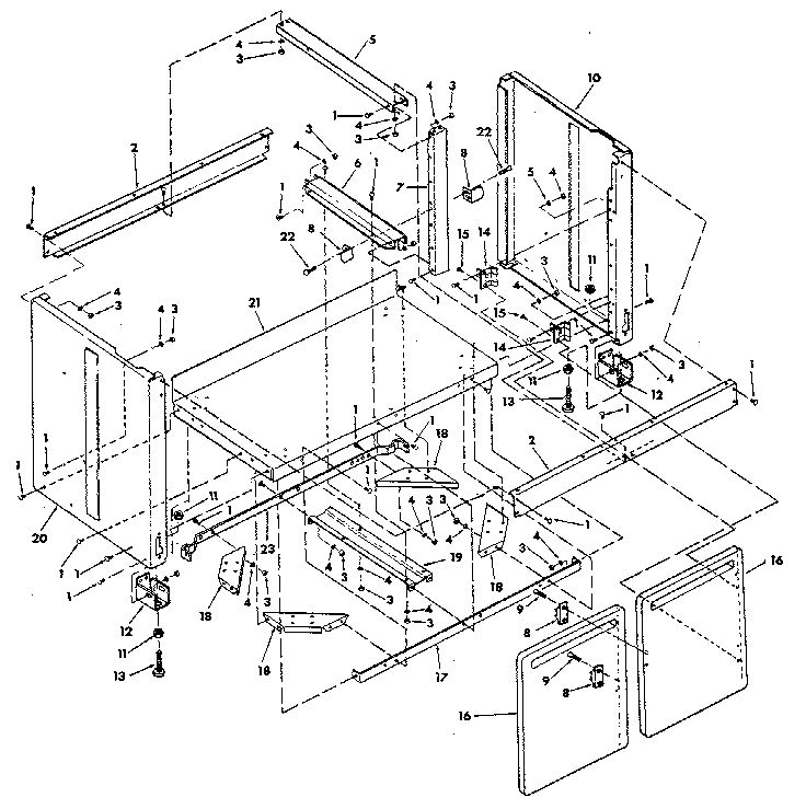 Figure 9 - cabinet assembly for model 113.197410