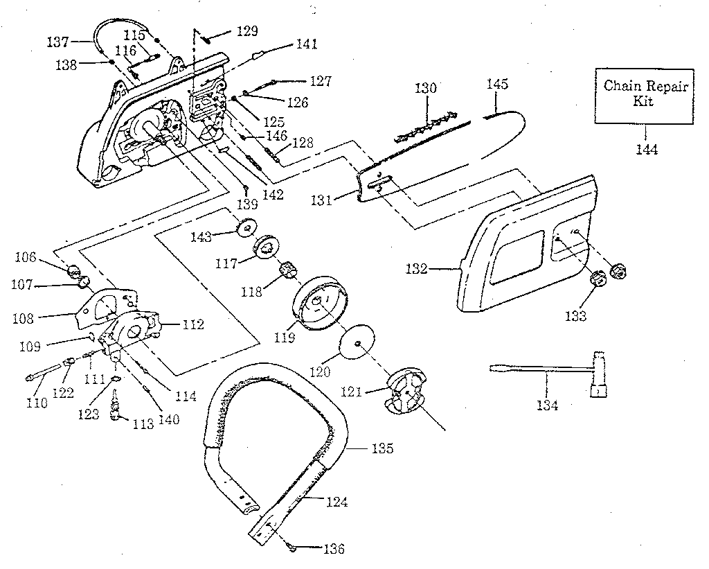 HANDLE/CHAIN AND GUIDE BAR