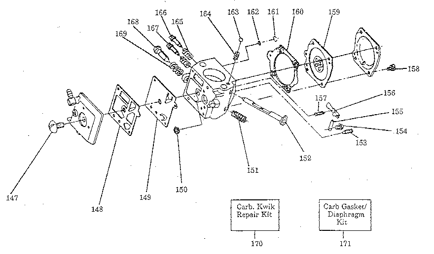 Carburetor assembly - #530-035201 hda - #49
