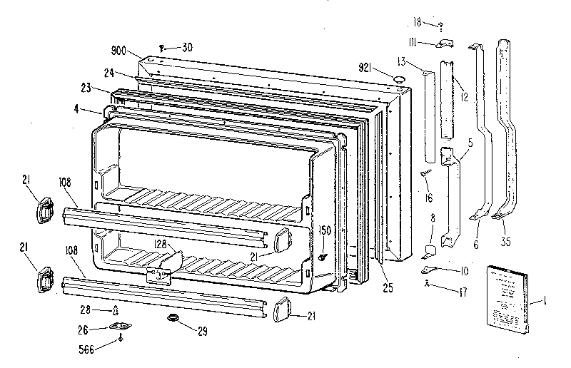 Freezer door