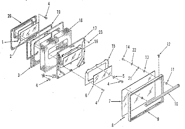 Oven door section