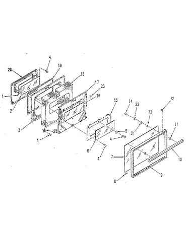 Oven door section