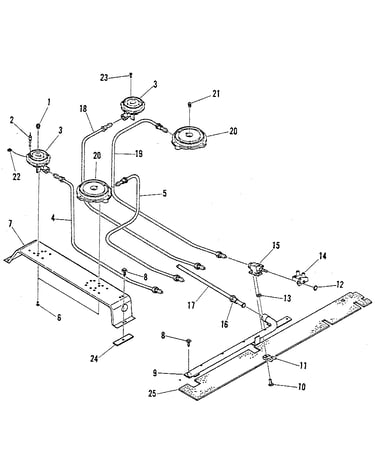 Top burner section